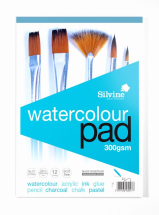 SILVINE WATERCOLOUR PAD 300gsm 229 x 305mm      491