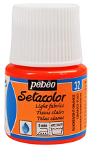 PEBEO SETACOLOR LIGHT FABRICS 45ml FLUOR. ORANGE 329-032