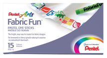 PENTEL FABRICFUN PASTEL DYE STICKS 15'S