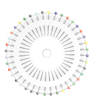 GLASS HEAD PINS - WHEEL OF 40(66101)