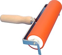 ABIG WOODEN HANDLE LINO ROLLER - 200mm X 50mm