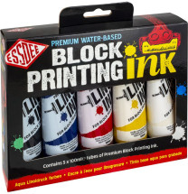 BLOCK PRINTING INK 5 SET PRIMARY COLOURS 100ml  LPI/A5R