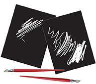 SCRAPER BOARD(BLACK/WHITE)24inch X19inch (610x502mm)