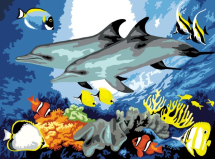 R&L DOLPHINS JUNIOR PAINT BY NUMBERS PJL10