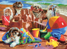 R&L BEACH PUPPIES JUNIOR PAINT BY NUMBERS PJL51