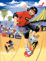 R&L SKATEBOARDER SMALL JUNIOR PAINT BY NUMBERS PJS22