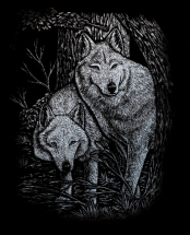 R&L WOLVES IN TRE SCRAPERFOIL SILVER SILF23