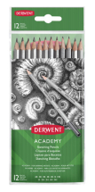 DERWENT ACADEMY PENCILS 5H-6B 12 CARTON SKETCHING 2300412