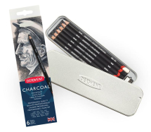 DERWENT CHARCOAL PENCILS 6 TIN 700838