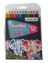 LAKELAND JUMBO COLOUR PENCIL WALLET OF 12 33326