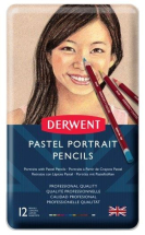 DERWENT 12 PASTEL PORTRAIT PENCIL TIN 2300563