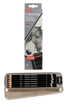 DERWENT SKETCHING PENCILS 6 TIN 0700836