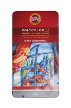 KOH-I-NOOR POLYCOLOR 12 SET ARTISTS' COLOURED PENCILS