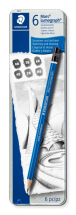 STAEDTLER MARS LUMOGRAPH PENCIL TIN OF 6 ASS 100 G6