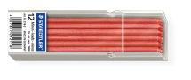 STAEDTLER LUMOCOLOR LEADS NON- PERMANENT 12PC RED 218-2