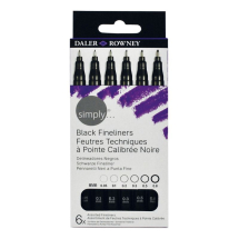 DR SIMPLY BLACK FINELINER 6PCS SET D644300006