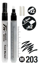 2-6mm CHISEL NIBS 160320203 FW MARKER 2 X SET DALER ROWNEY