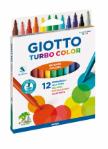GIOTTO TURBO COLOUR FELT TIP 12 SET   F07140000