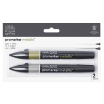 PROMARKER SET METALLIC GOLD & SILVER  290150 WINSOR & NEWTON