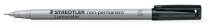 STAEDTLER LUMOCOLOR PEN S NON-PERMANENT BLACK 311-9