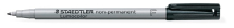 STAEDTLER LUMOCOLOR PEN F NON-PERMANENT BLACK 316-9
