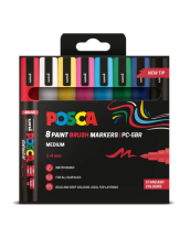 POSCA BRUSH PC-5BR 8 ASSORTED STANDARD PFP 302331369