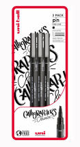UNI PIN 3PC PLASTIC FREE PACK CALLIGRAPHERS CHOICE 238212792