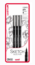 UNI PIN 3PC PLASTIC FREE PACK SKETCH SELECTION 238212791