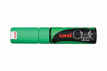 PWE-8K UNI CHALK FLUO GREEN BROAD B/W BOX 4902778140123