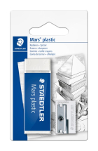 STAEDTLER MARS PLASTIC ERASER & METAL SHARPENER B/CARD