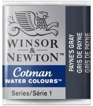 WN COTMAN WATERCOLOUR 1/2 PAN PAYNE'S GRAY 0301465