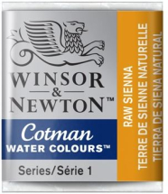 WN COTMAN WATERCOLOUR 1/2 PAN RAW SIENNA 0301552