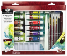 R&L WATERCOLOUR PAINTING BOX SET 21 PC RD845L