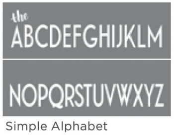 SIMPLE ALPHABET 6Inchx18Inch 2-PART AMERICANA® DECOR™ STENCIL