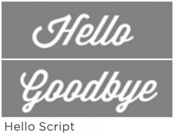 HELLO SCRIPT 6Inchx18Inch 2-PART AMERICANA® DECOR™ STENCIL