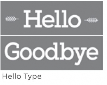 HELLO TYPE 6Inchx18Inch 2-PART AMERICANA® DECOR™ STENCIL