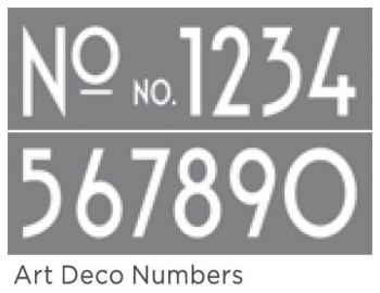 ART DECO NUMBERS 6Inchx18Inch 2-PART AMERICANA® DECOR™ STENCIL