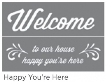 HAPPY YOU'RE HERE 6Inchx18Inch 2-PT AMERICANA® DECOR™ STENCIL