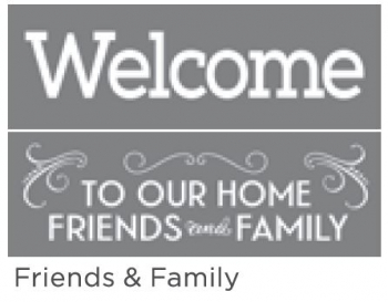 FRIENDS & FAMILY 6Inchx18Inch 2-PART AMERICANA® DECOR™ STENCIL
