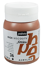 PEBEO 036 RAW SIENNA 500ml STUDIO ACRYLIC 179036