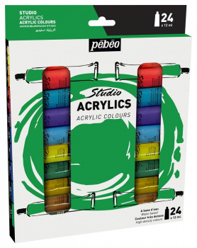 PEBEO STUDIO ACRYLIC SET - 24x12ml 668720