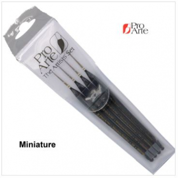 PRO ARTE W12 SET 4 MINIATURE BRUSH WALLET