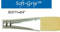 ROYAL SOFT GRIP GOLD TAKLON STROKE BRUSH - 3/4
