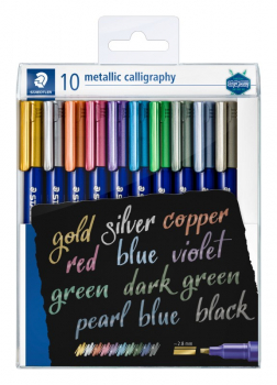 STAEDTLER METALLIC CALLIGRAPHY PEN WALLET 10PCS 8325 TB10