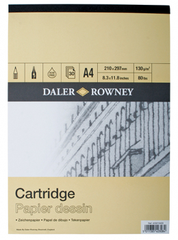 DR SERIES A GUMMED PAD (Blk/Cr -A2 (130gsm) 403010200