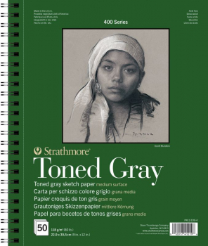 STRATHMORE 400 SERIES TONED GRAY SK PAD 9X12 P412-109-4