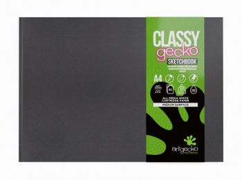 A4 LANDSCAPE CASEBOUND CLASSY HARDBACK SKETCHBOOK   GEC705