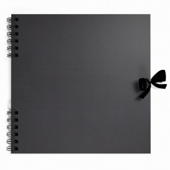 GECKO STASHY KEEPSAKE BOOK 30cm SQ 30 SH BLACK TONED CARD