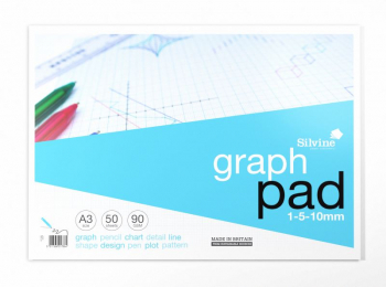 SILVINE GRAPH PAD A3 1/5/10mm     A3GP