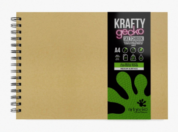 KRAFTY A4 LANDSCAPE GECKO SKETCHBOOK  GEC304